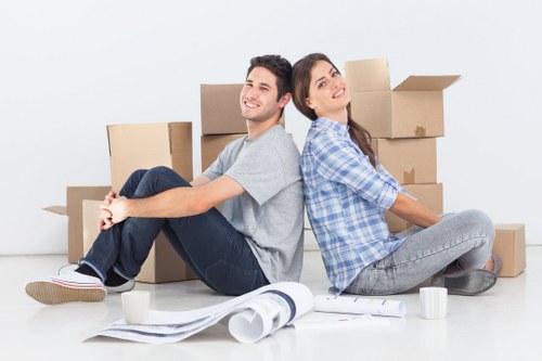 Packed moving boxes ready for a home move in Pimlico