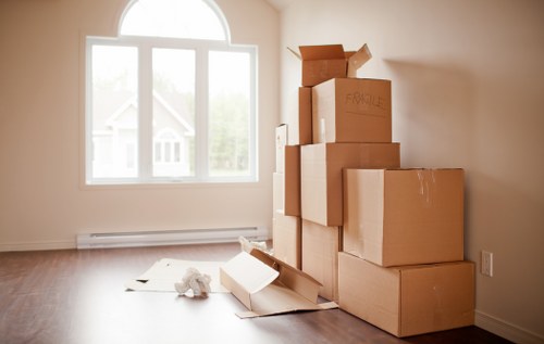 Local moving team handling boxes and furniture near Pimlico flats